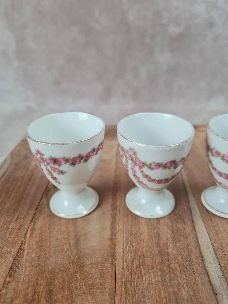 Conjunto de coqueteleiras vintage com suporte - decoração floral – photo 8